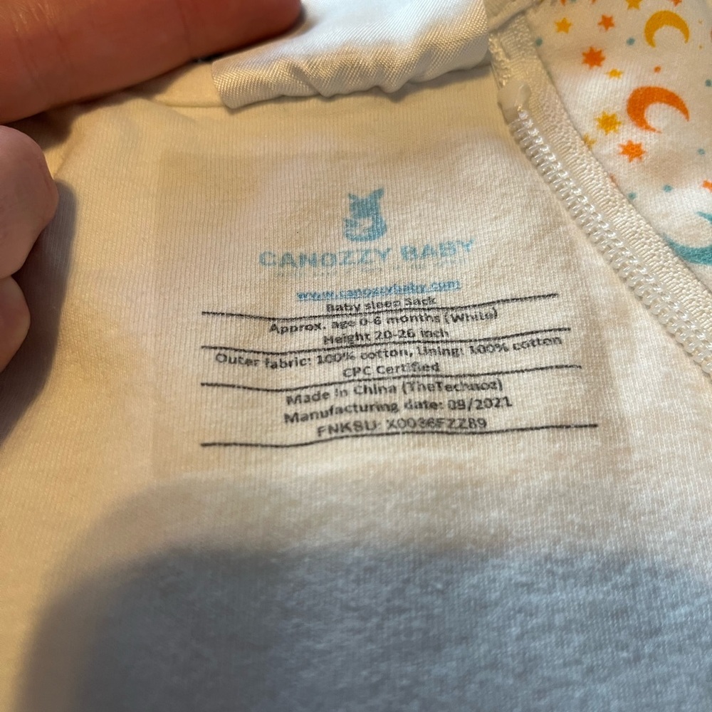 Baby Sleep Sack and Baby Bib with 100% Cotton Material 0-6 months - Picture 7 of 7